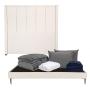 CABECERA KING SIZE DICASA NIZZA COLOR BEIGE + BASE SLIM + ROPA DE CAMA