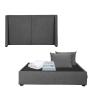 CABECERA INDIVIDUAL DICASA MILAN COLOR GRIS + BASE CAMA + 2 ALMOHADAS + PROTECTOR + SÁBANAS