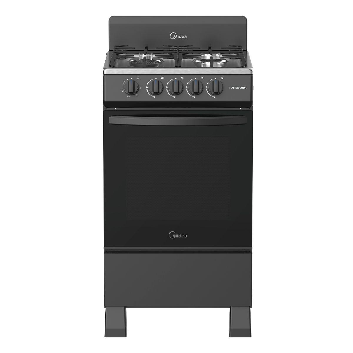 Estufa de piso a gas 4 quemadores 20" negra