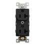 CONTACTO DUPLEX 20A TAMPER RESISTANT NEGRO