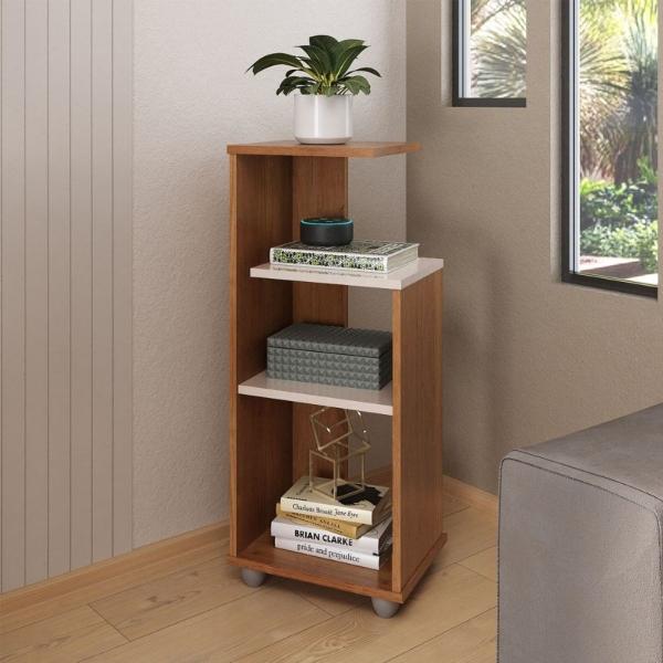 MESA LATERAL BERTOLINI BIS CEREZO CON OFF WHITE