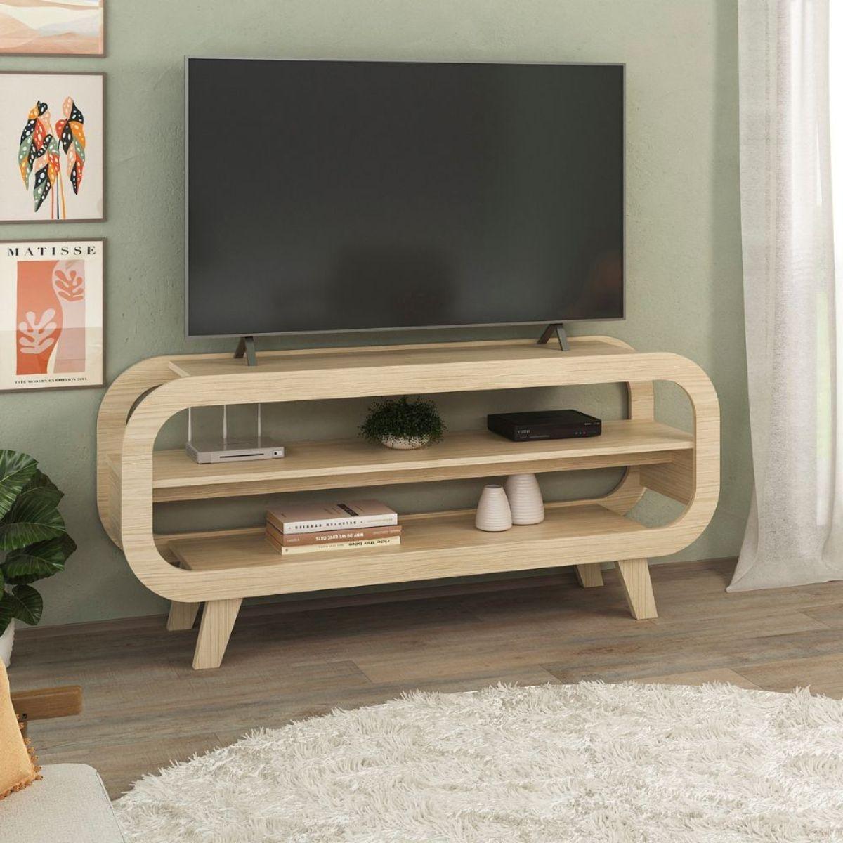 Mueble para tv bertolini theo madera natural