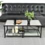 MESA DE CENTRO JUSTIN 110 X 50 X 42 CM NEGRA