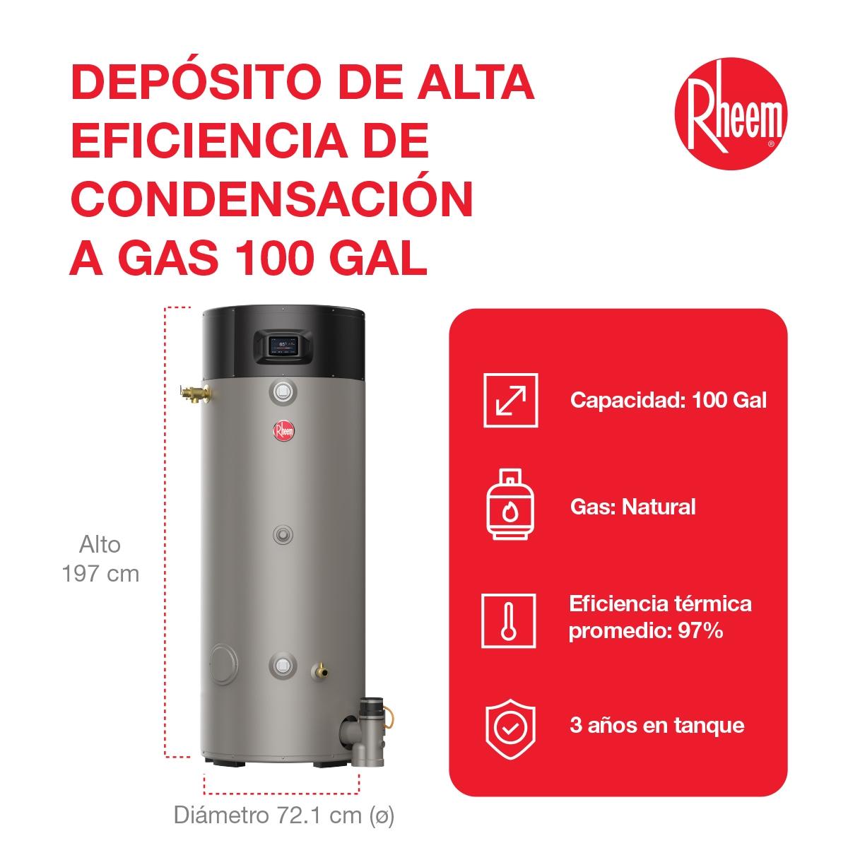 CALENTADOR DE AGUA DE DEPÓSITO TRITON 100 GAL GAS NATURAL | The Home ...