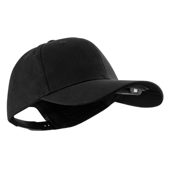 GORRA DE BÉISBOL NEGRA ESTRUCTURADA PANTHER VISION POWERCAP 2.5 LED RECARGABLE