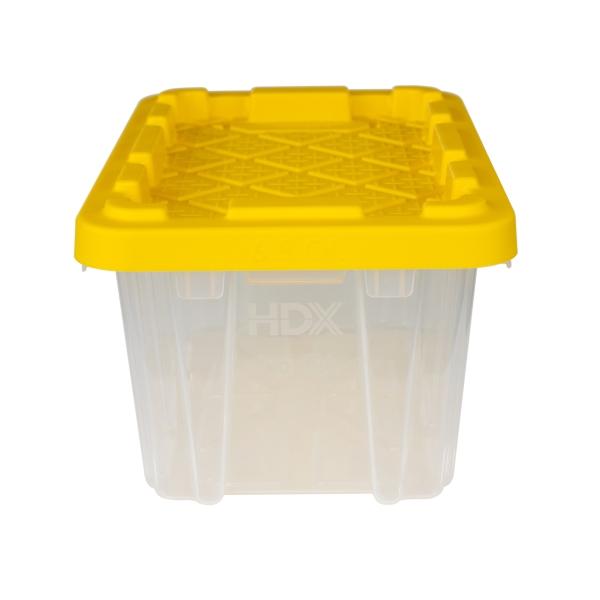 CAJA 6.15 LITROS TRANSPARENTE TAPA AMARILLA