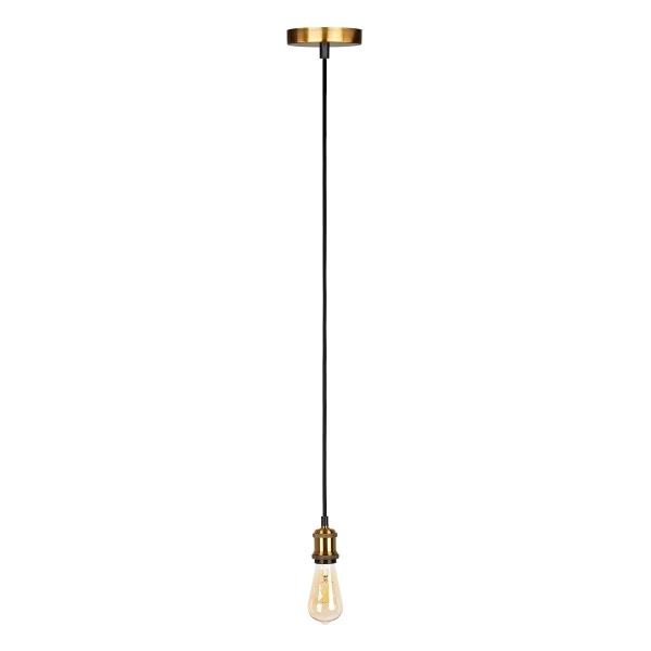 LAMPARA COLGANTE VINTAGE LED, 4W, LUZ CALIDA, COLOR DORADO
