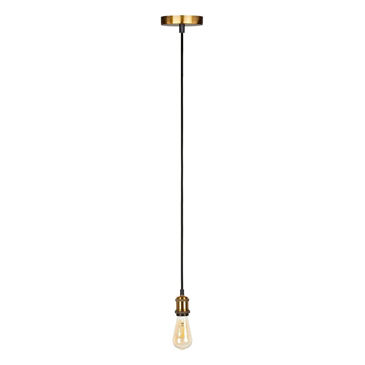 Lampara colgante vintage led, 4w, luz calida, color dorado