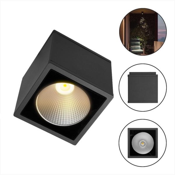 LAMPARA DE SOBREPONER EN TECHO LED, USO EXTERIOR IP65, 8W, LUZ CALIDA