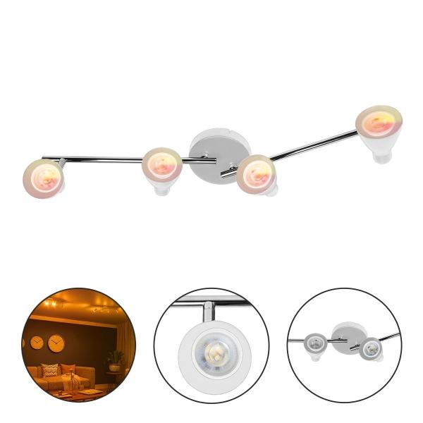 LAMPARA DE SOBREPONER EN TECHO TIPO RIEL, FOCO DTW ATENUABLE, 24W, COLOR BLANCO