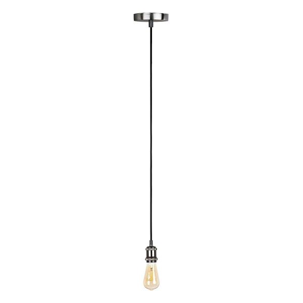 LAMPARA COLGANTE VINTAGE LED, 4W, LUZ CALIDA, COLOR NEGRO