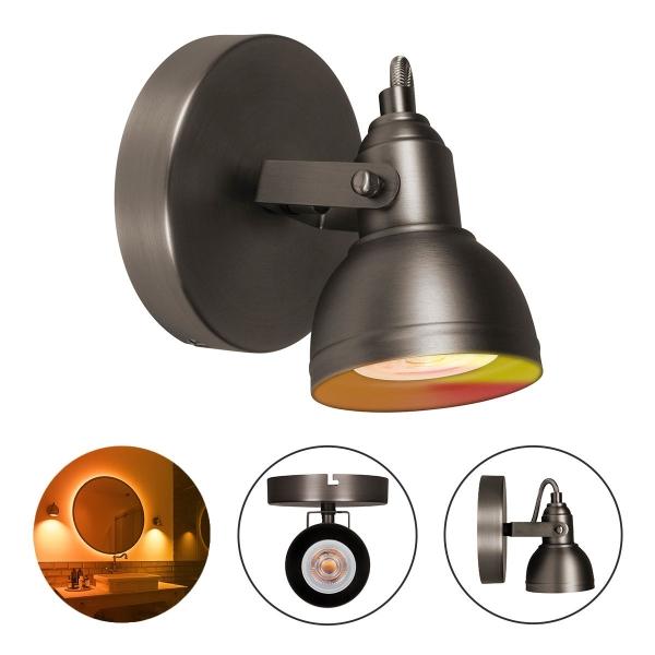 LAMPARA DE SOBREPONER EN TECHO CON FOCO DTW ATENUABLE, 5W, COLOR SATIN