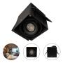 LAMPARA DE EMPOTRAR EN TECHO, OPERA FOCO MR16 NO INCLUIDA, COLOR NEGRO
