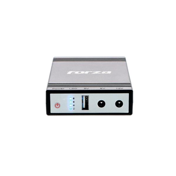 CARGADOR PORTÁTIL Y UPS 14W DC-140USB NEGRO FORZA