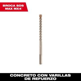 BROCAS PARA MARTILLO ROTATIVO MX4 SDS MAX DE 4 CORTADORES 9/16 PULGADAS
