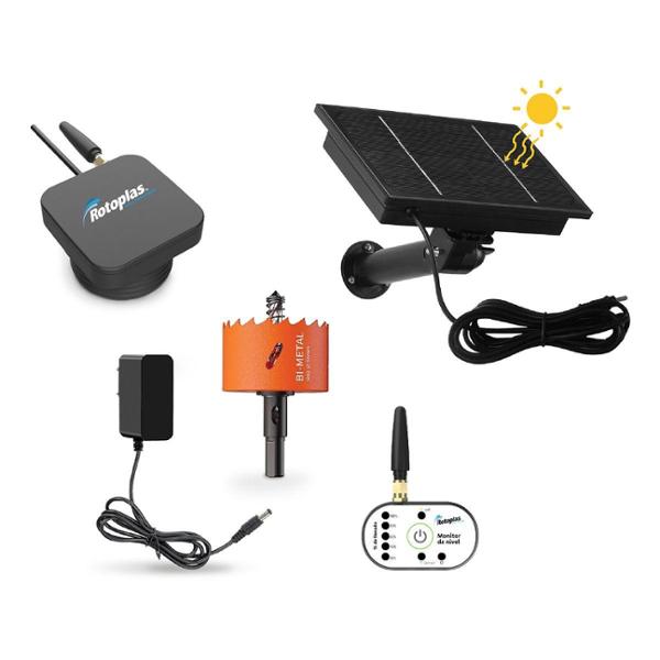 MEDIDOR DE NIVEL DE AGUA CON SENSOR ULTRASÓNICO SOLAR ROTOPLAS PARA TINACO Y CISTERNA