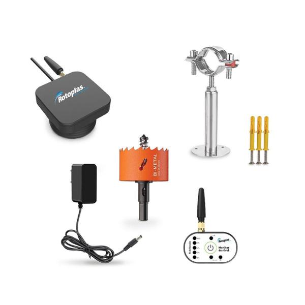 MEDIDOR DE NIVEL DE AGUA CON SENSOR ULTRASÓNICO ALÁMBRICO ROTOPLAS PARA TINACO Y CISTERNA