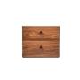 BURÓ CON 2 CAJONES COLOR NOGAL - MADERA MDF