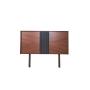 CABECERA KING SIZE COLOR NOGAL Y NEGRO - MADERA MDF Y MELAMINA