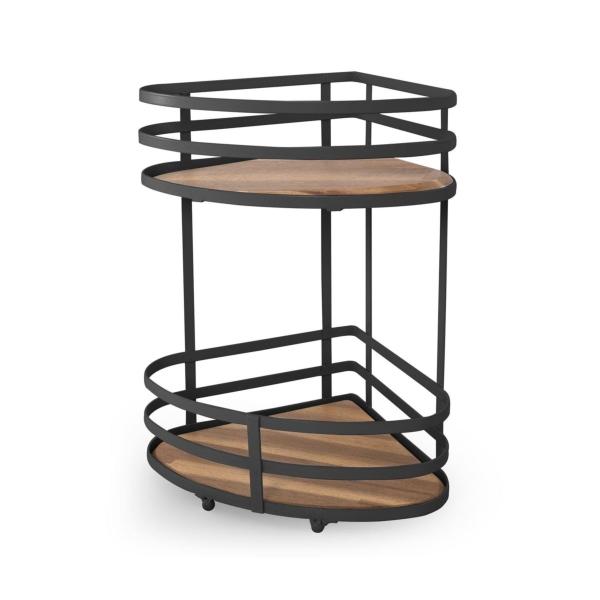 ORGANIZADOR ESQUINERO DE 2 NIVELES NEGRO