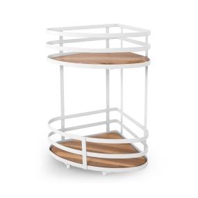 ORGANIZADOR ESQUINERO DE 2 NIVELES BLANCO
