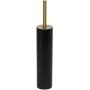 CEPILLO PARA BAÑO CON BASE DE METAL NEGRO CON DORADO