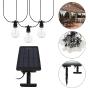 SERIE SOLAR DE 20 FOCOS LED, RECARGABLE SOLAR Y USB, LUZ CALIDA