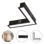 LAMPARA SUPER LINE DE EMPOTRAR EN TECHO EN L, LUZ NEUTRA, 6W, COLOR NEGRO