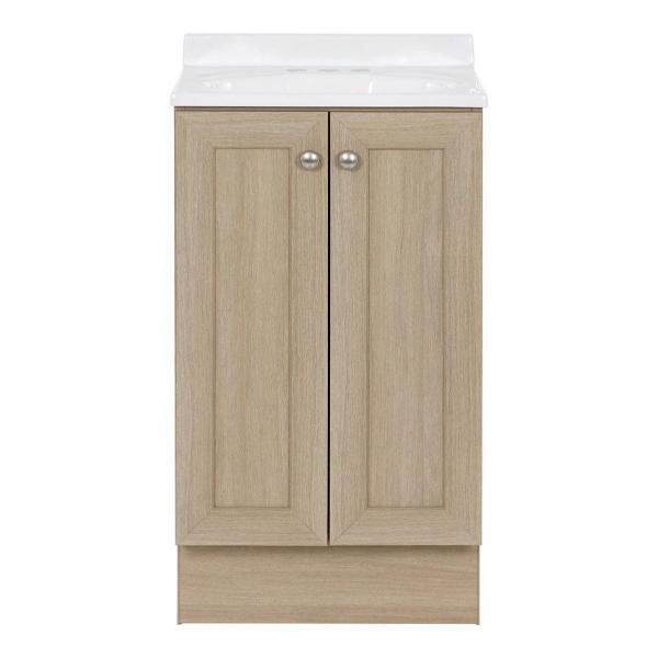 MUEBLE PARA BAÑO DE PISO NUEVO ORLEANS 18" BEIGE INCLUYE LAVABO