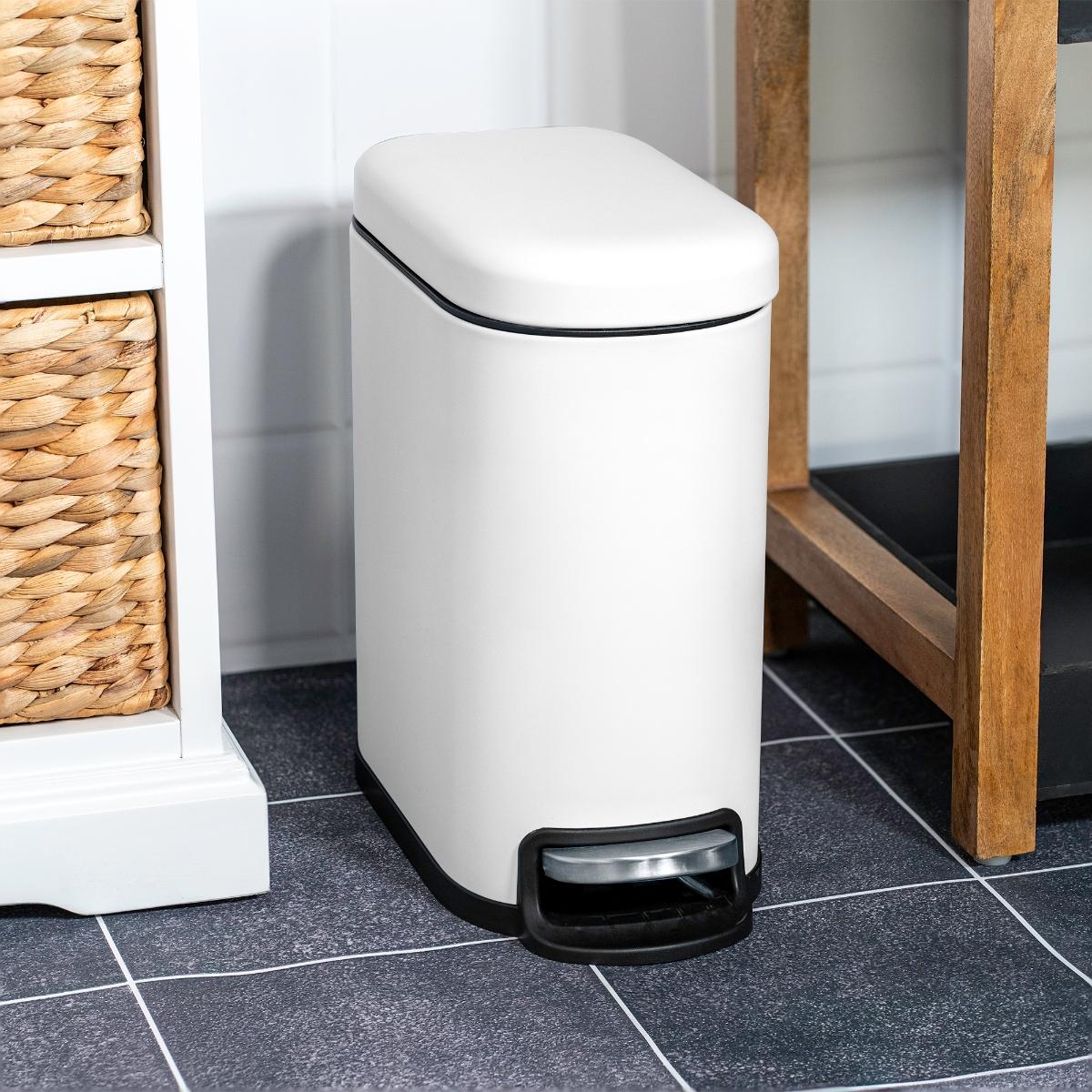 Bote de basura 5l blanco mate