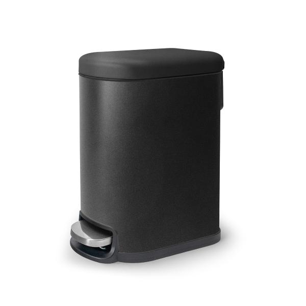 BOTE DE BASURA 5L NEGRO MATE
