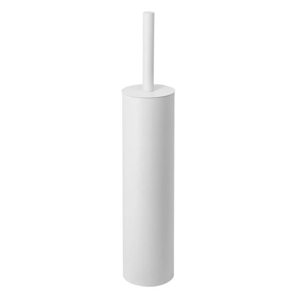 CEPILLO PARA BAÑO CON BASE DE METAL BLANCO ATERCIOPELADO