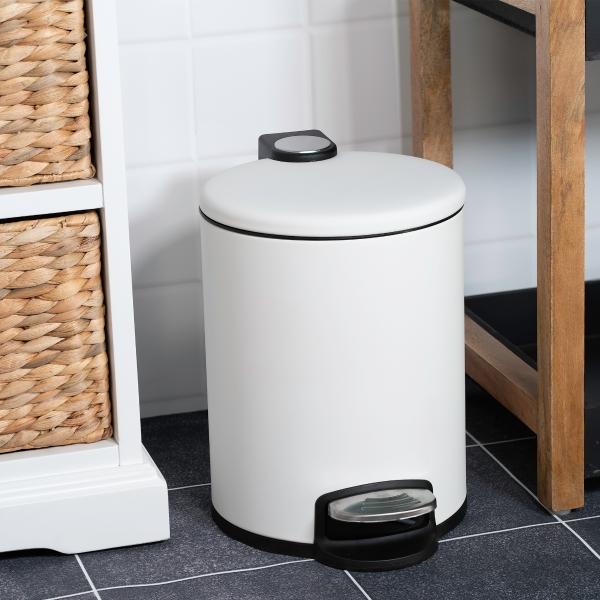 BOTE DE BASURA 5L BLANCO MATE