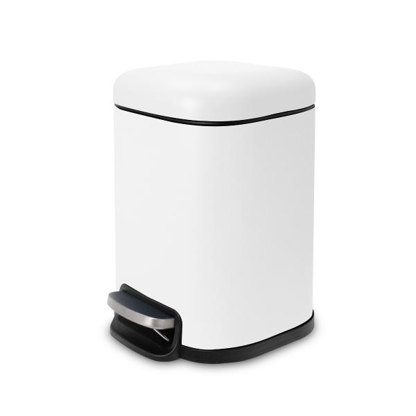 BOTE DE BASURA 6L BLANCO MATE