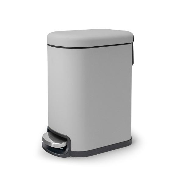 BOTE DE BASURA 5L GRIS MATE