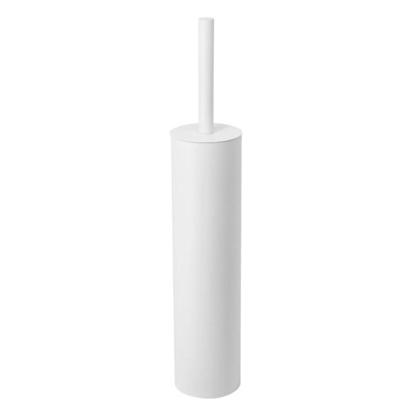 CEPILLO PARA BAÑO CON BASE DE METAL BLANCO MATE
