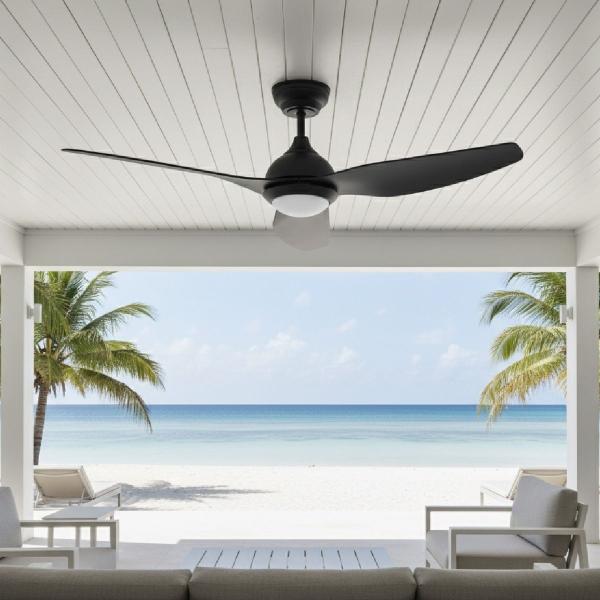 VENTILADOR DE TECHO ATLANTIS CON LUZ 50" NEGRO
