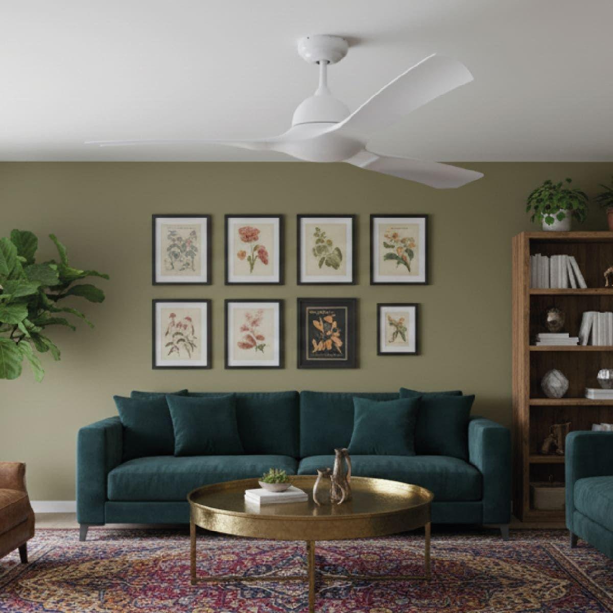 Ventilador de techo luna 52" blanco