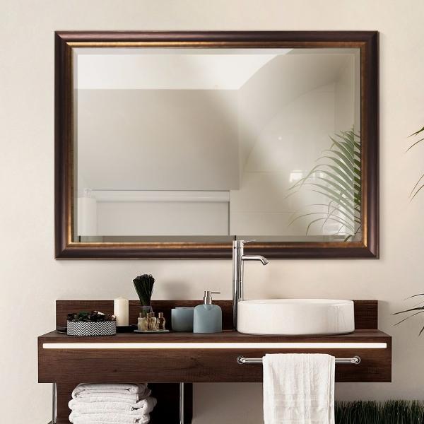 ESPEJO RECTANGULAR 71x102 CM MARCO ACABADO ACEITADO FINE ART TJ