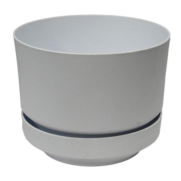 MACETA CD106 BLANCA 6" CON PLATO