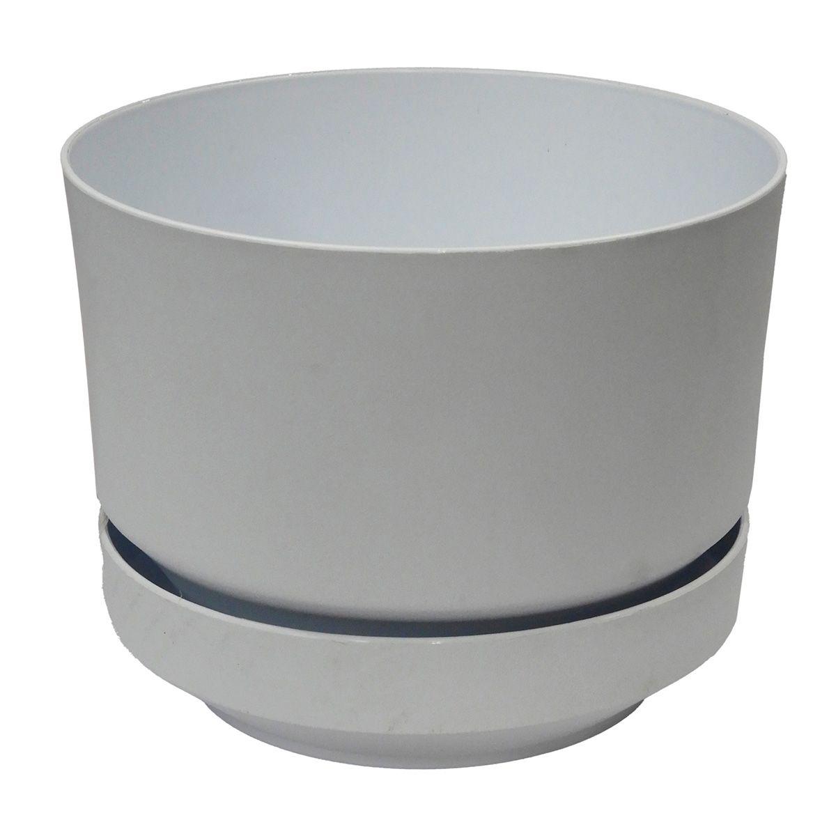 Maceta cd106 blanca 6" con plato
