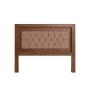 CABECERA CON LUZ TAPIZADA KING SIZE COLOR NOGAL - MADERA INDUSTRIALIZADA