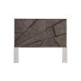 CABECERA TAPIZADA KING SIZE COLOR GRIS Y BLANCO - MADERA INDUSTRIALIZADA