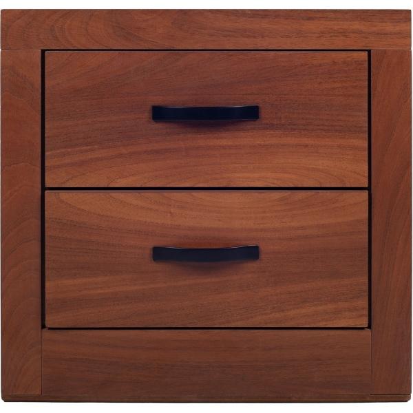 BURÓ CON 2 CAJONES COLOR PAROTA CON JALADERAS DE METAL - MELAMINA