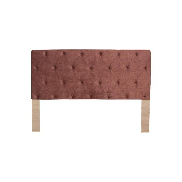 CABECERA TAPIZADA KING SIZE COLOR ROJO Y NATURAL - MADERA INDUSTRIALIZADA
