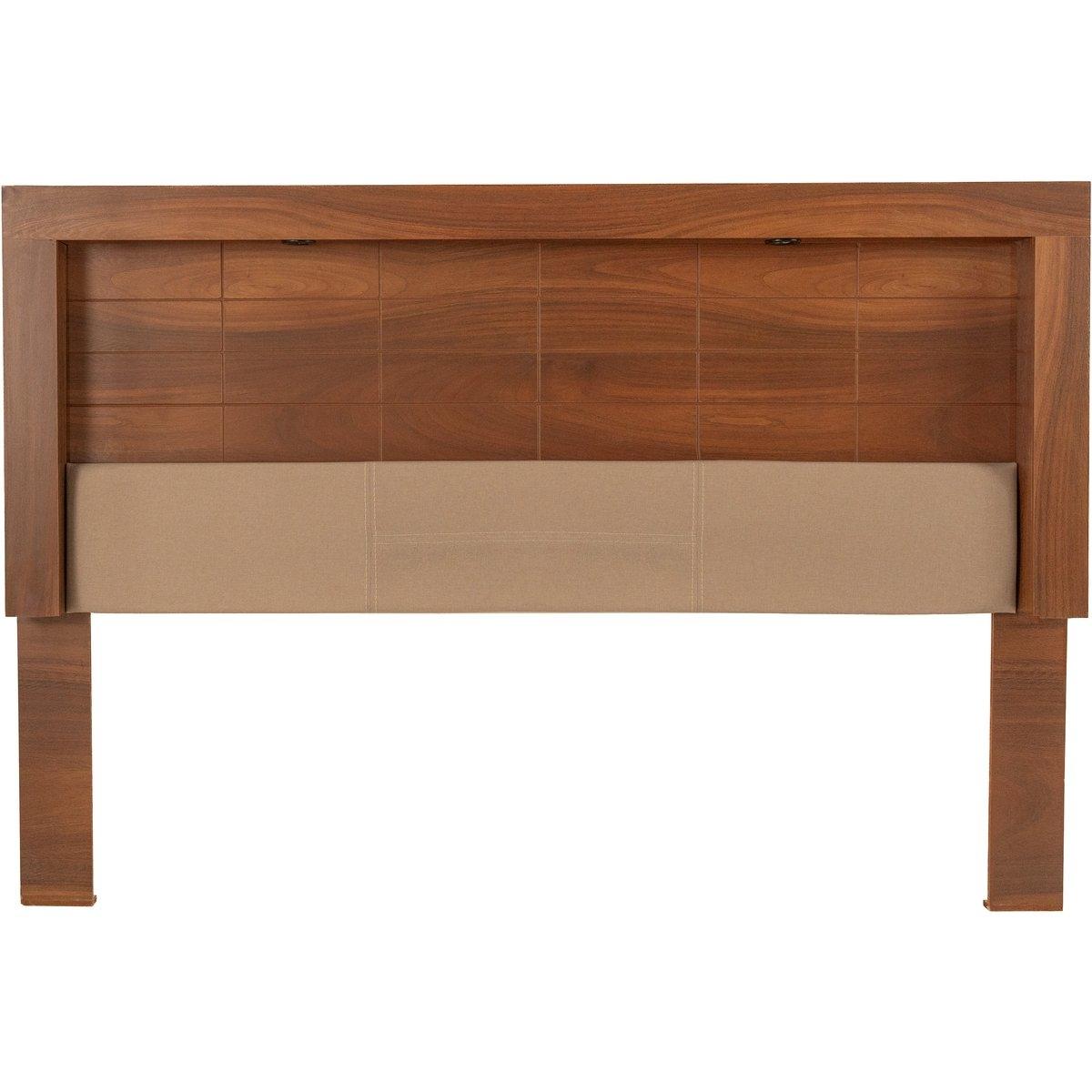 Cabecera con luz king size color parota - madera industrializada