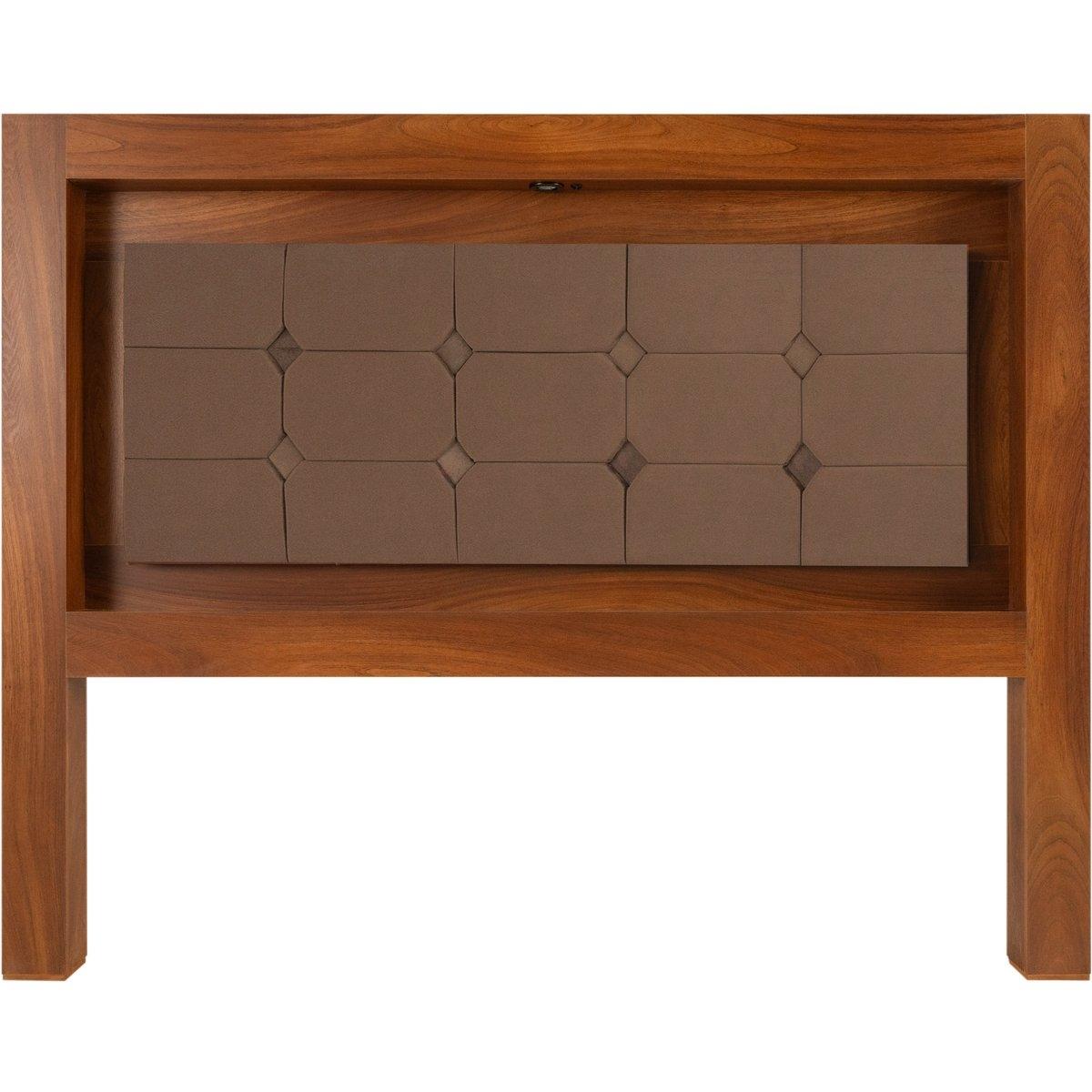 Cabecera tapizada king size color parota - madera industrializada