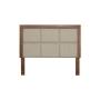 CABECERA TAPIZADA KING SIZE COLOR NOGAL Y BEIGE - CHAPA