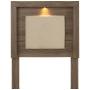 CABECERA INDIVIDUAL CON LUZ COLOR GRIS - MADERA INDUSTRIALIZADA