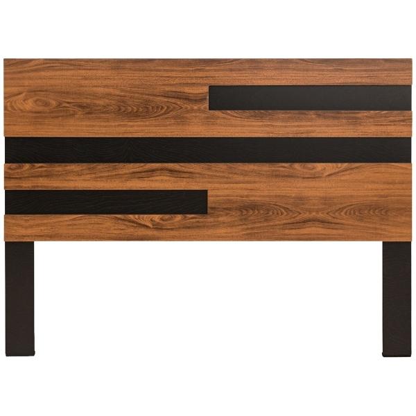 CABECERA KING SIZE COLOR NOGAL Y NEGRO - MADERA MDF